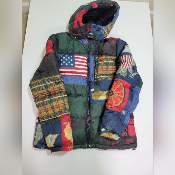 Polo ralph lauren men puffer jacket American flag NWT - Picture 1 of 11